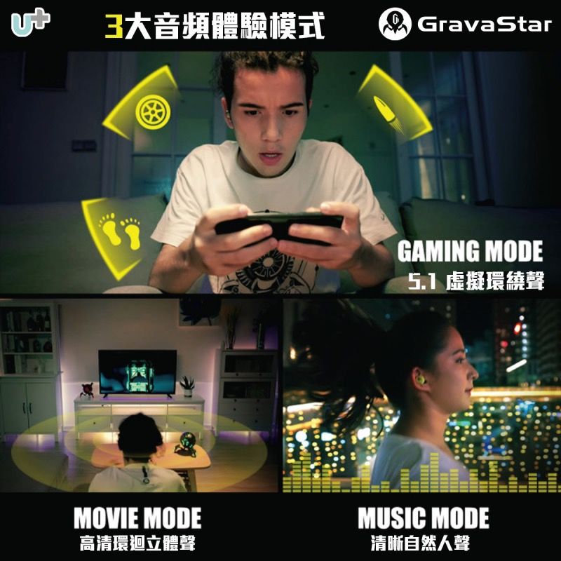 全新行貨)GravaStar Sirius Pro 真無線藍牙耳機Black Edition 黑魂版