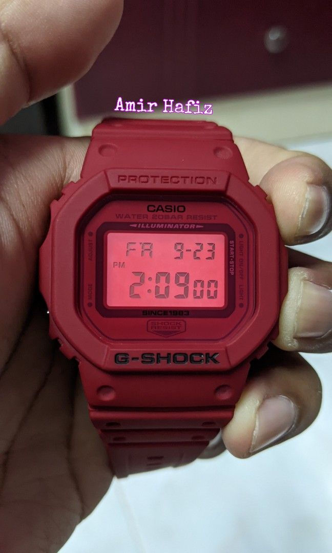 G SHOCK DW 5635C 4DR PETAK 35TH ANNIVERSARY RED OUT Men s Fashion