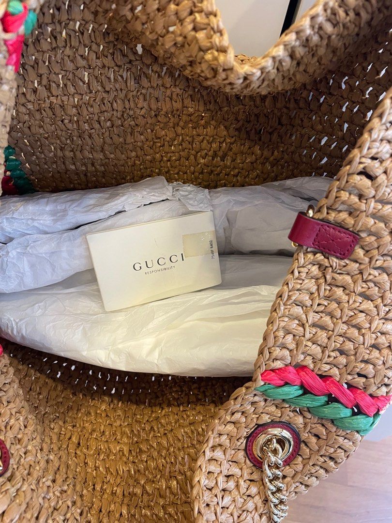 Gucci straw bag discount 2019