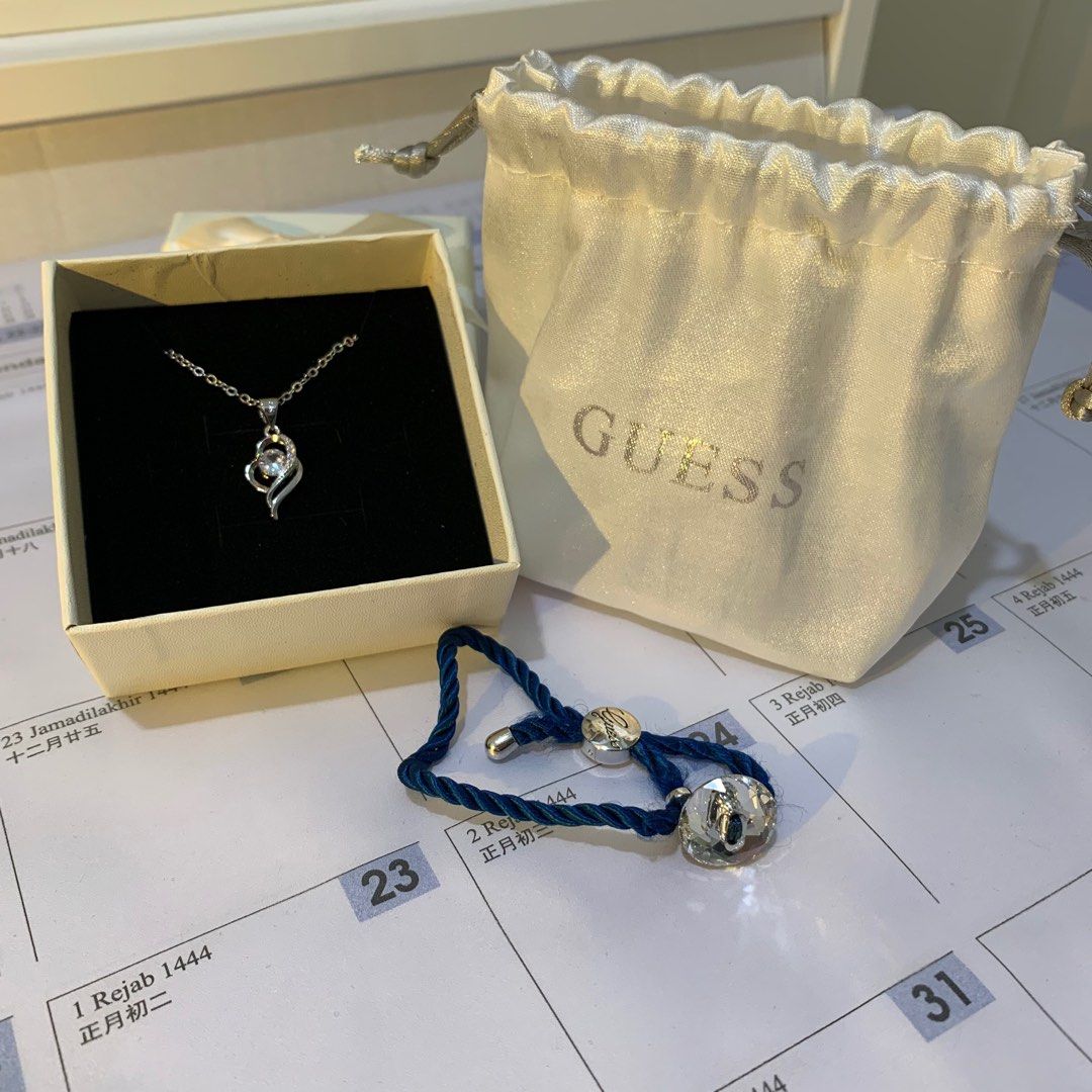 Guess necklace deals and bracelet
