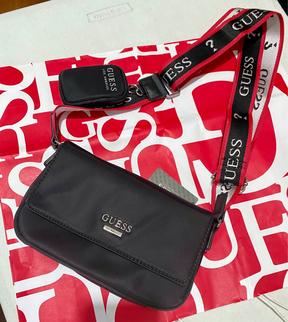 Guess Nylon Crossbody bag with coin purse, Women's Fashion, Bags