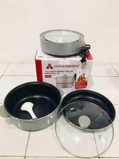 Hanabishi Multi Cooker Griller 12 in 1 Multi Function Non-Stick Pot HMCGRILL50