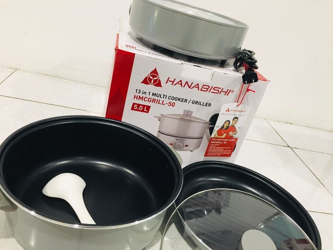 Hanabishi Multi Cooker Griller 12 in 1 Multi Function NonStick Pot