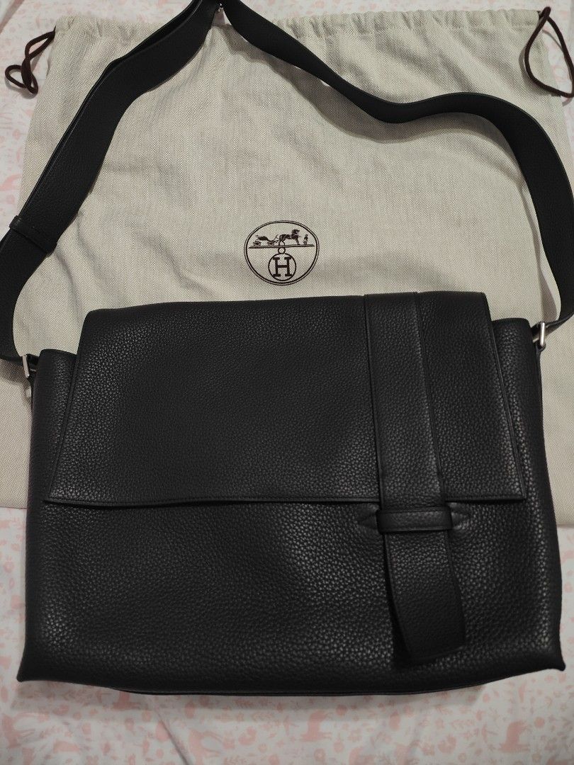 black hermes men bag