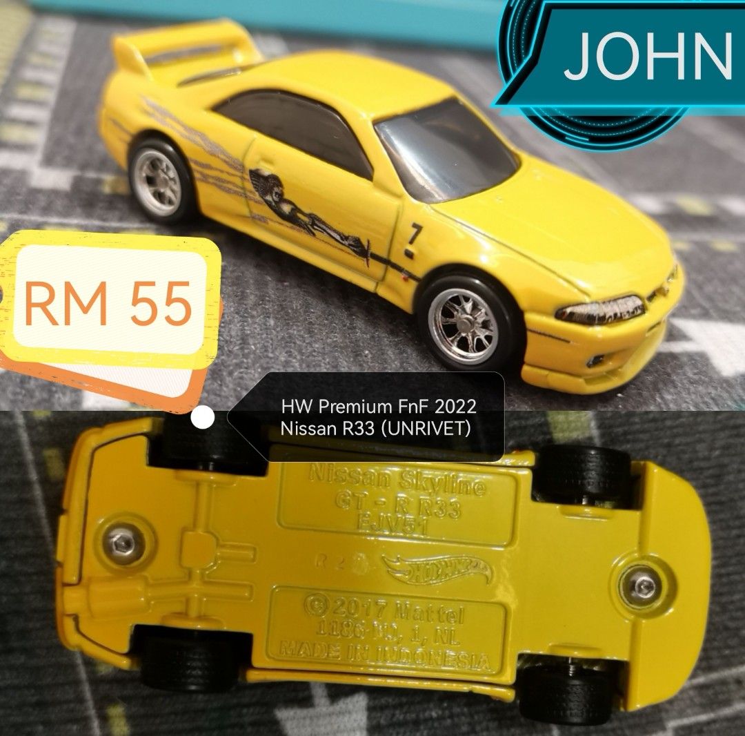 Hotwheels Premium Nissan Skyline GTR (BCNR33) FAST & FURIOUS 2022
