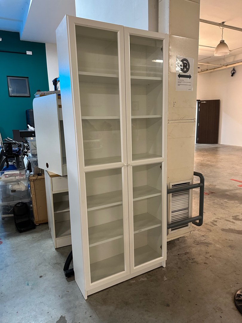IKEA Book/ Display Shelves with glass door, Furniture & Home Living