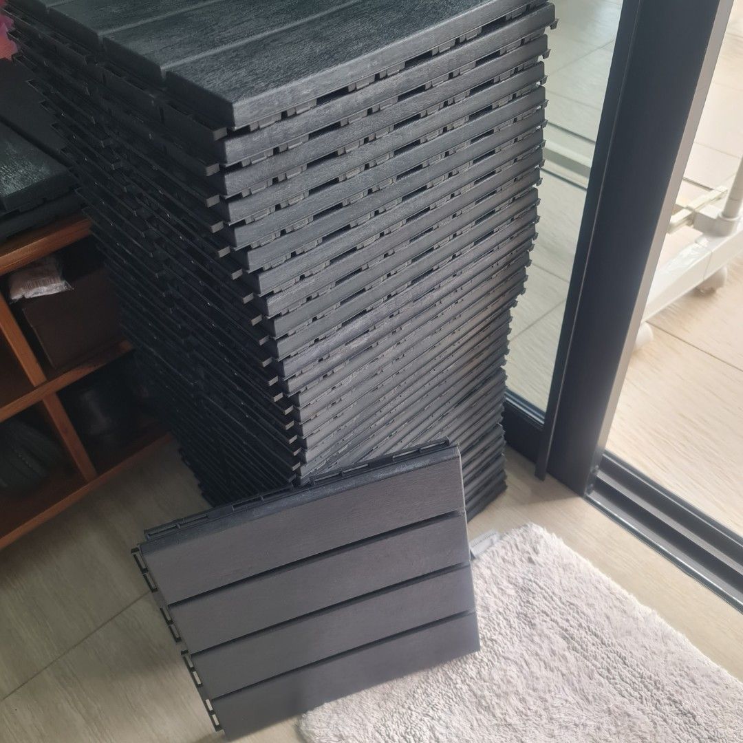 Ikea Grey Plastic Decking, Furniture & Home Living, Outdoor Furniture