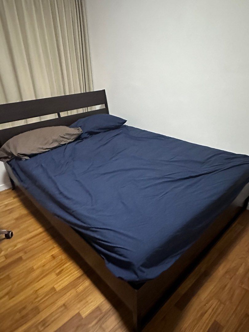 IKEA queen size bed frame& mattress, Furniture & Home Living, Furniture