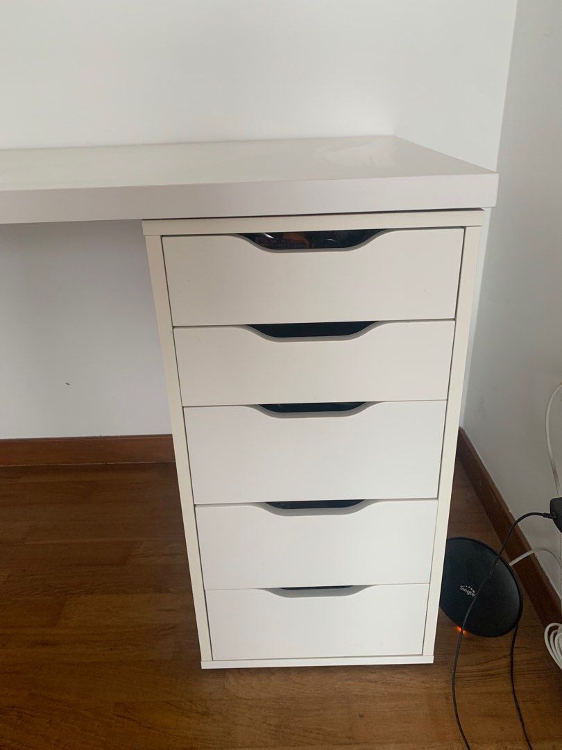 Ikea Study / Makeup Table (Lagkapten Table Top With Alex Drawers),  Furniture & Home Living, Furniture, Tables & Sets On Carousell