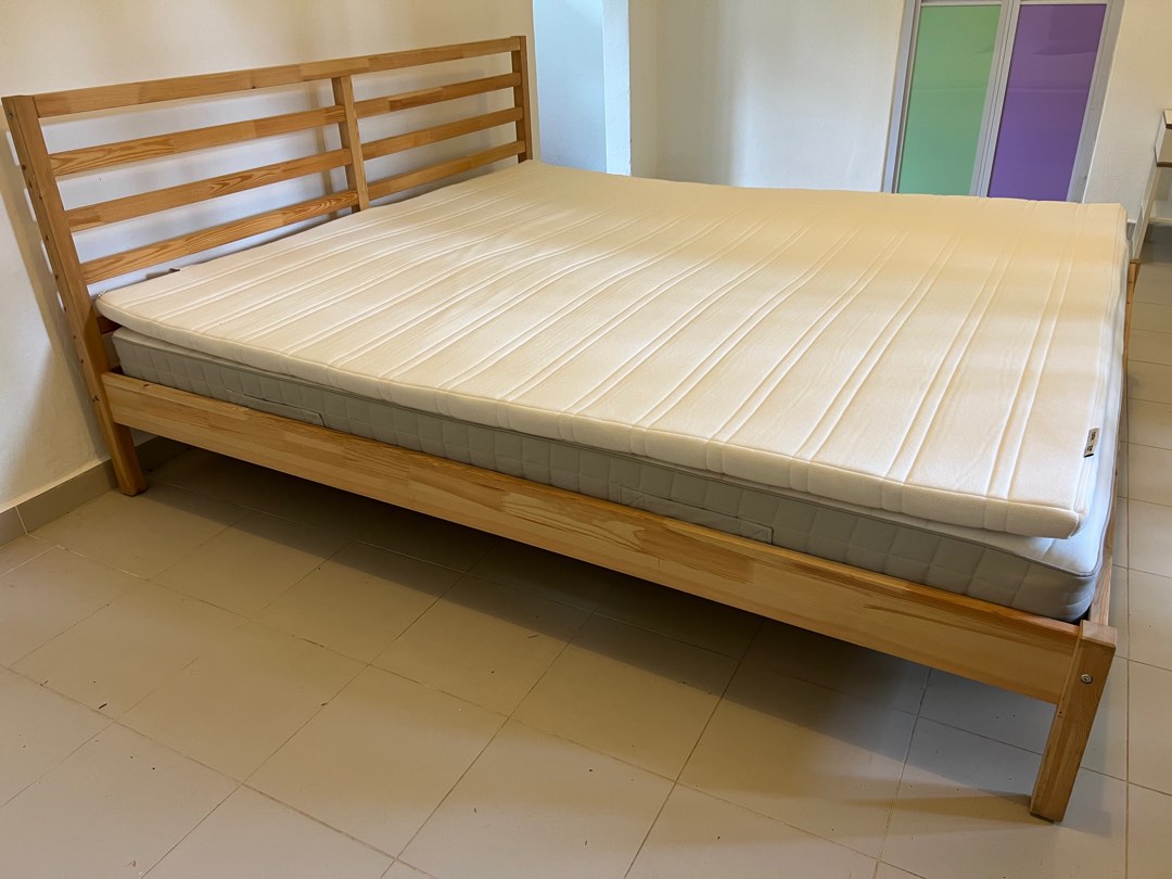 ikea tarva bed frame with mattress