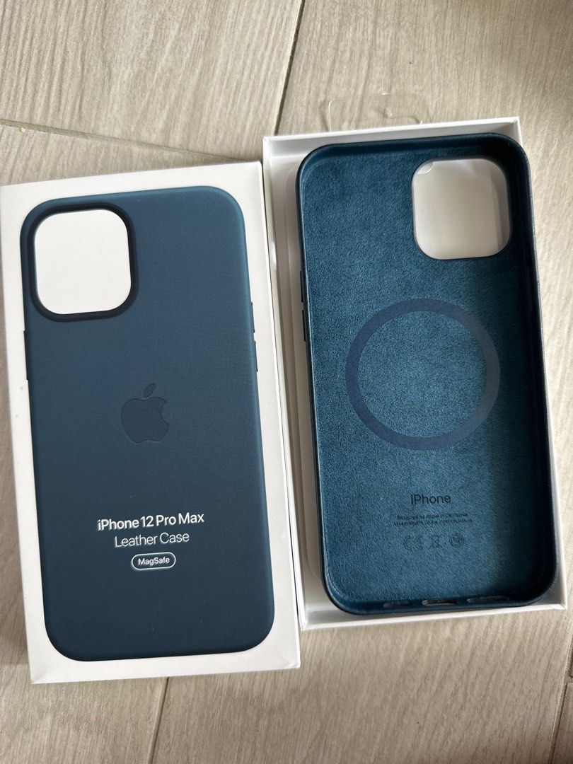 Iphone 12 Pro Pacific Blue Leather Case Pacific Blue Leather