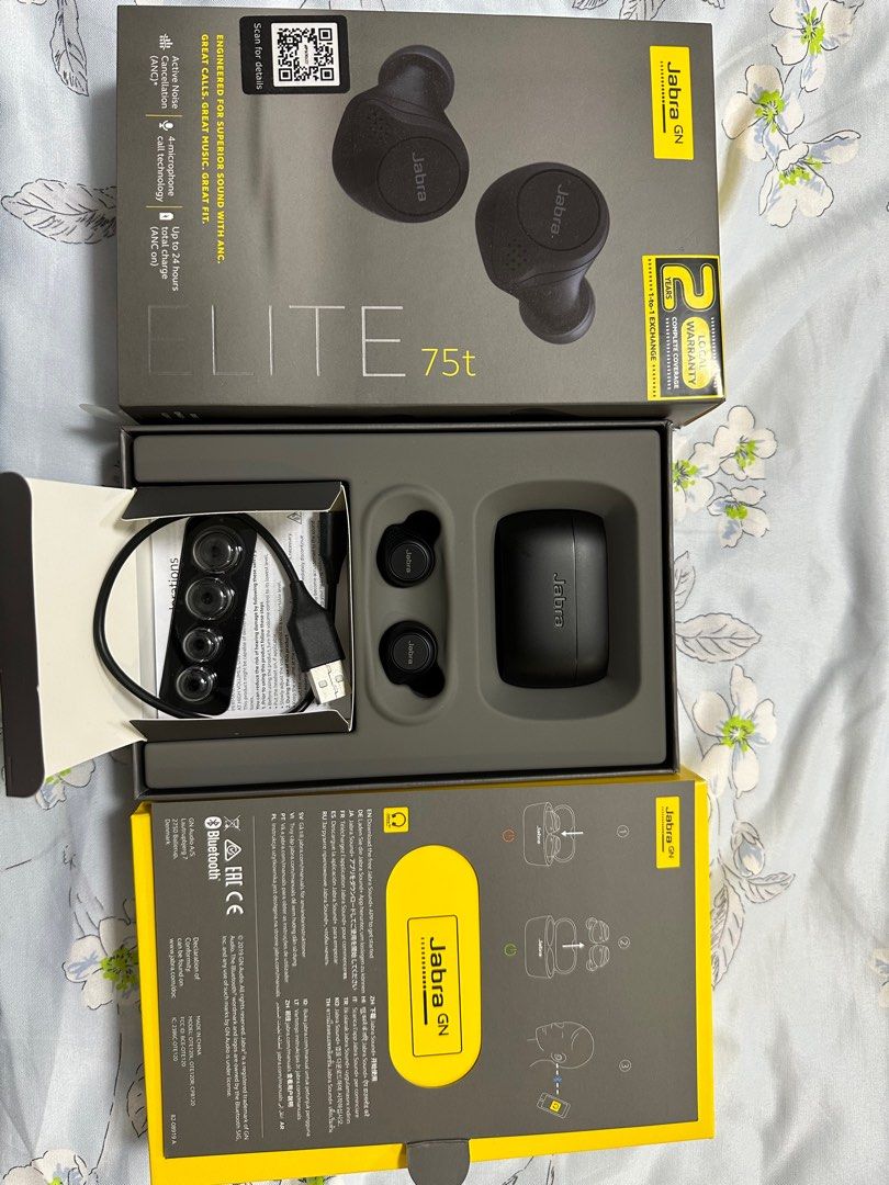 Jabra Elite 75t (Full Black), Audio, Earphones on Carousell