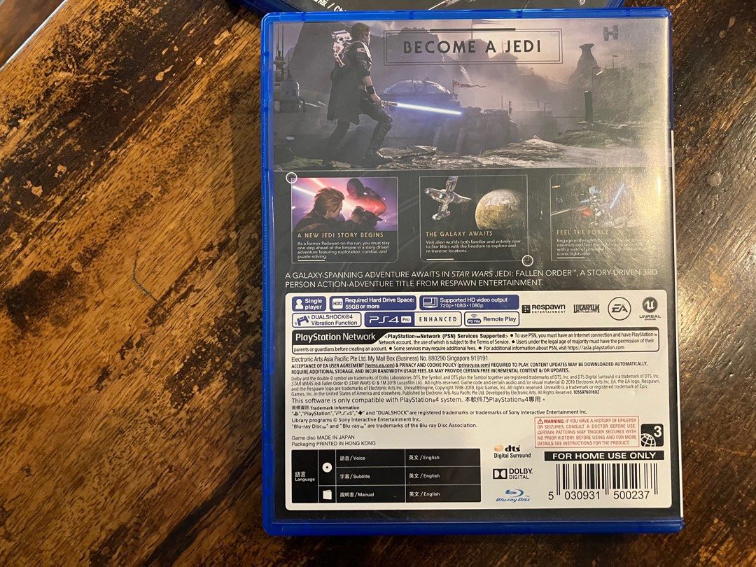 Jedi Fallen Order PS4 (Category: PlayStation) located in Cainta. Submitted by herbiboy802 (Listing ID 1196951653, Image 2). Description: - 100% working - Transactions via lalamove/grab preferred; gcash or bank transfer upon pick-up by rider; Cainta/Mandaluyong area.