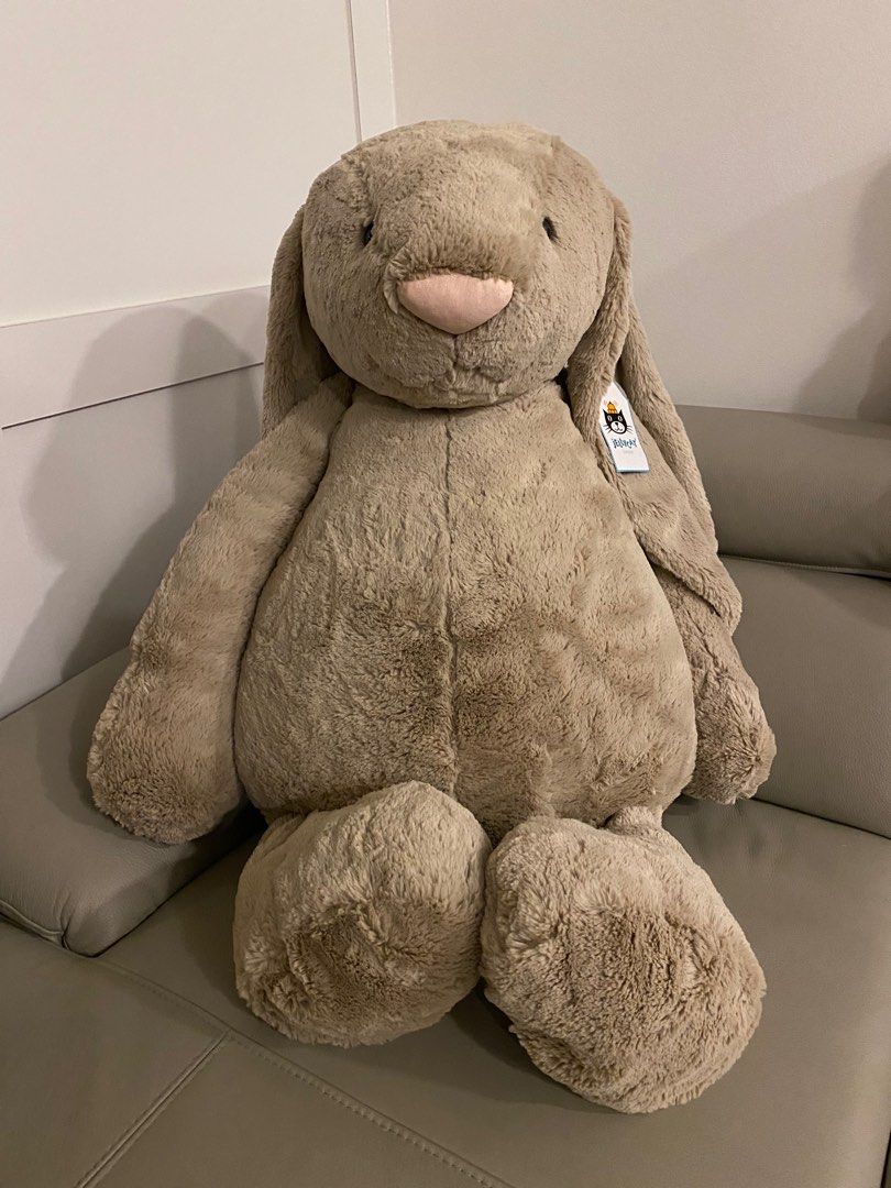 Jellycat Beige Bashful Bunny, Really Really Huge, Hobbies & Toys, Toys & Games on Carousell