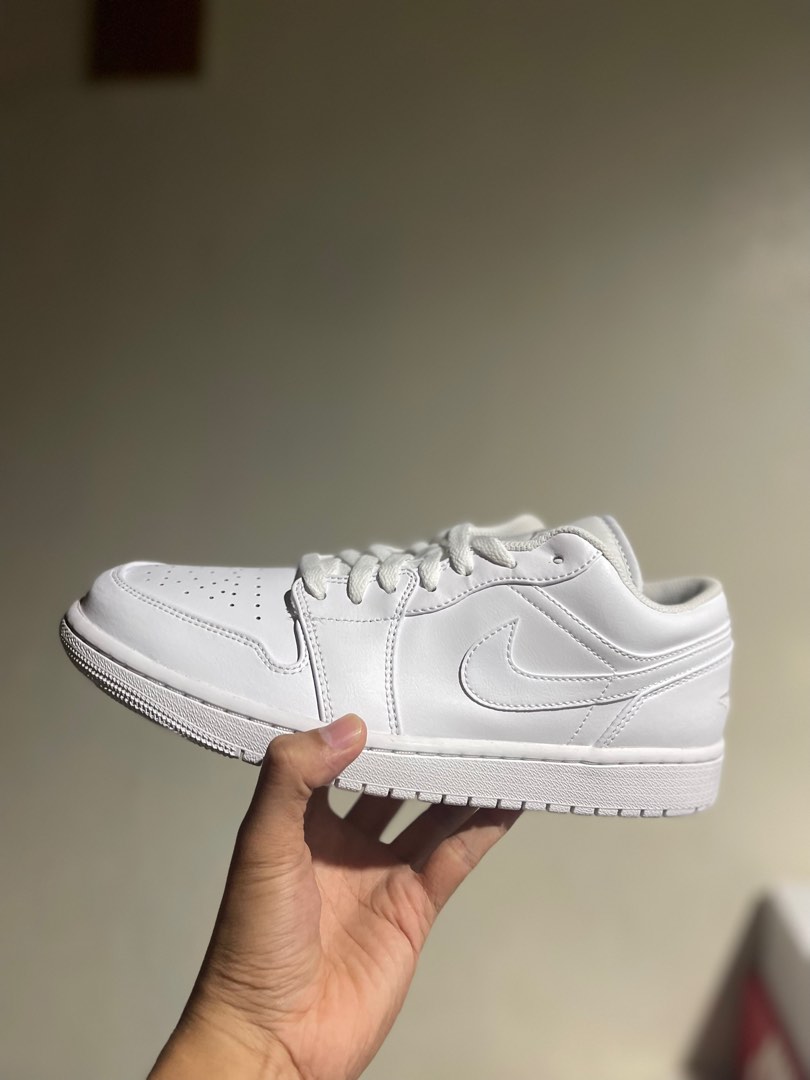 triple white low jordan 1