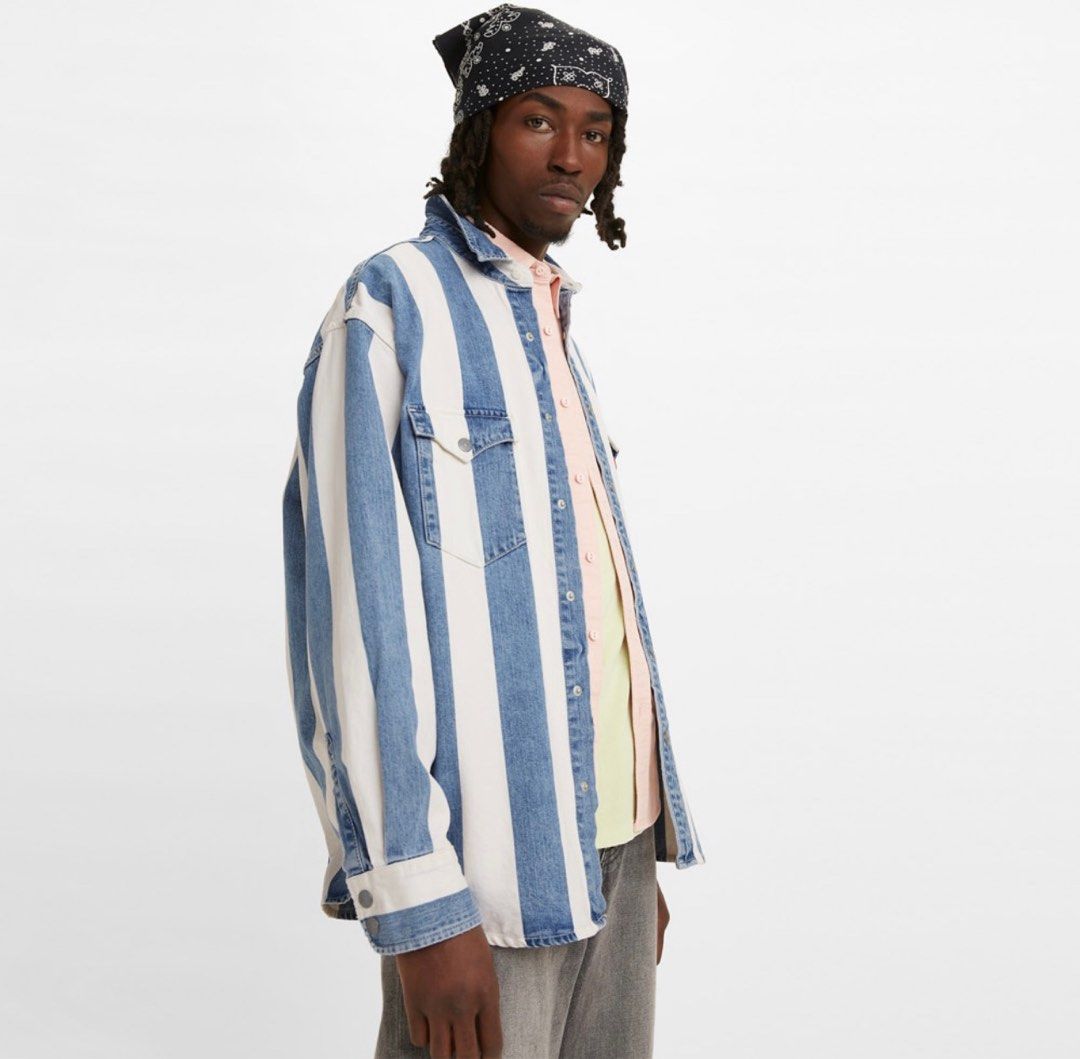 Mens levi's barstow denim shirt online