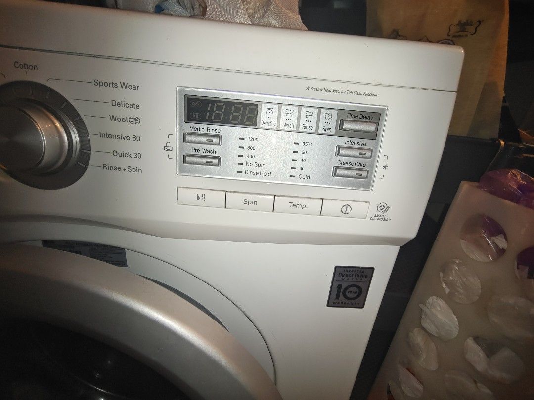 LG front load wash machine 7.5kg, TV & Home Appliances, Washing