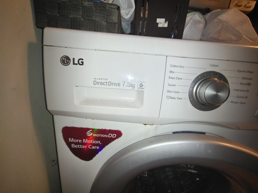 LG front load wash machine 7.5kg, TV & Home Appliances, Washing