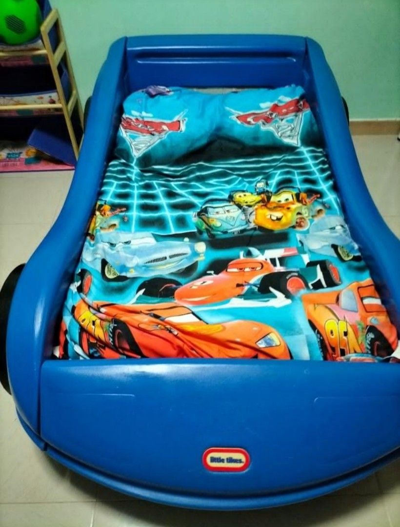 Little Tikes Car Bed, Furniture & Home Living, Furniture, Bed Frames & Mattresses on Carousell
