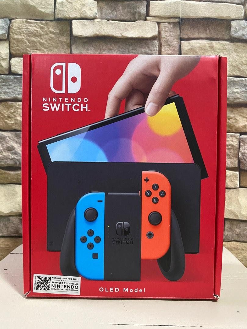 Nintendo Switch OLED Model with Neon Red and Blue Controllers - Micro Center