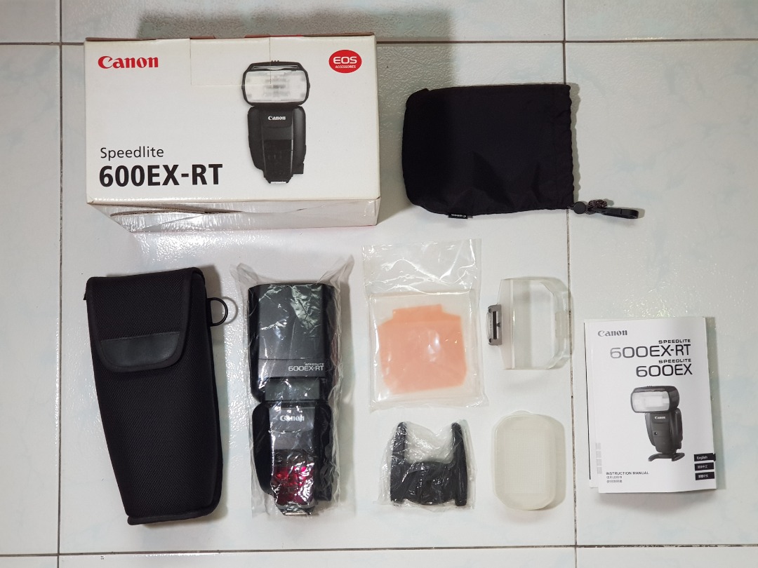 [Local set] Canon 600 EX-RT Speedlite Flash with Original Box, Colour ...