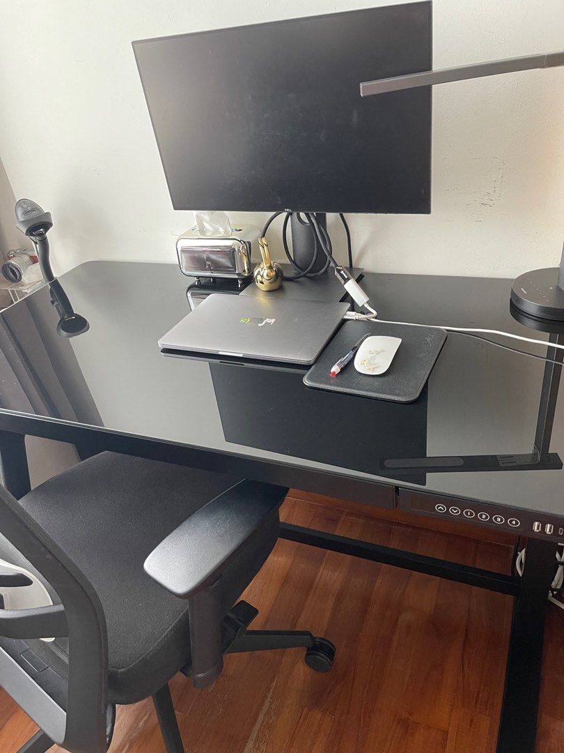 [Loctek Brand] Loctek Adjustable Desk Set with FREE Chair, Furniture