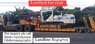 Lowbed truck for rent truck for rent sefloading truck 10wheeler wing van flat bed boomtruck 6wheeler closed van 4wrd 21ft open and wing van any point of Luzon Visayas mindanao