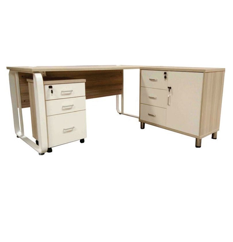 L-shape Table with drawers || Office Furniture Partition, Furniture ...
