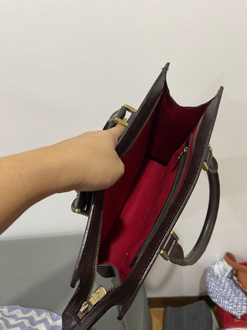 Louis Vuitton Sac Plat Red Handbag Auction