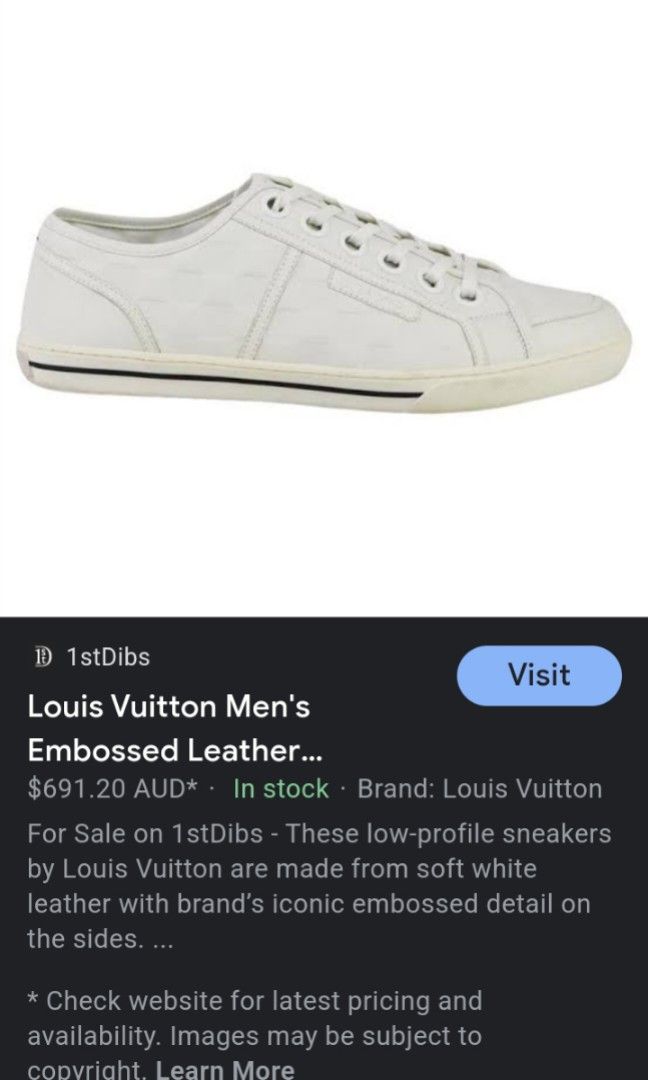 Louis Vuitton Mens Sneaker - 22 For Sale on 1stDibs  louis vuitton sneakers,  white lv sneakers men, louis vuitton sneakers for men