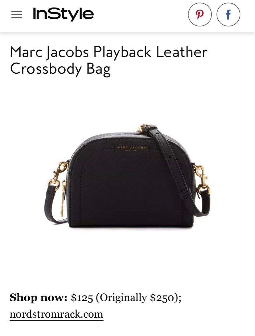 Marc Jacobs Playback Leather Crossbody Bag, Nordstromrack