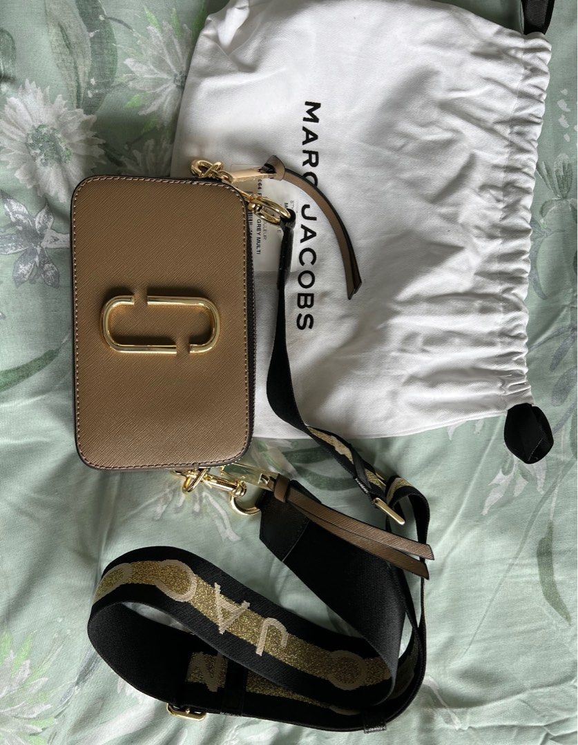 Marc Jacobs Snapshot Silver Gold Sling Bag Instock