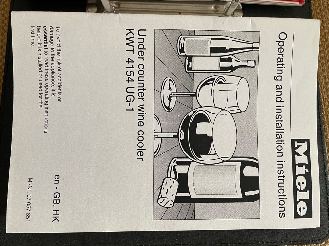 MIELE builtunder wine cooler, TV & Home Appliances, Kitchen Appliances