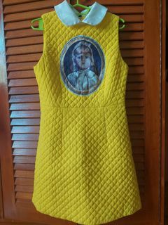 Miu Miu  yellow peter pan collar dress