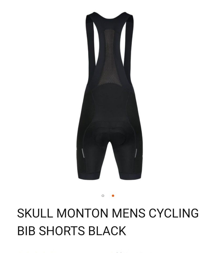 Skull Monton Mens Cycling Bib Shorts Black *