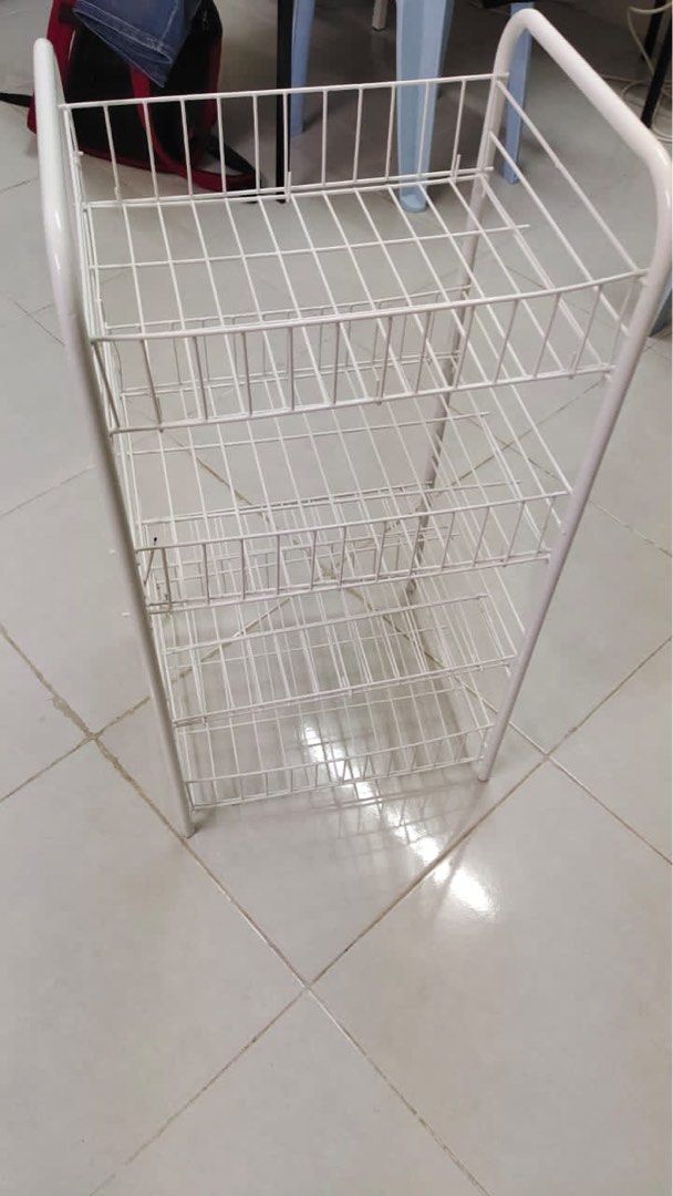 MR DIY 4 Tier Wire Storage Cart (WITHOUT WHEELS), Furniture & Home Living, Home Improvement