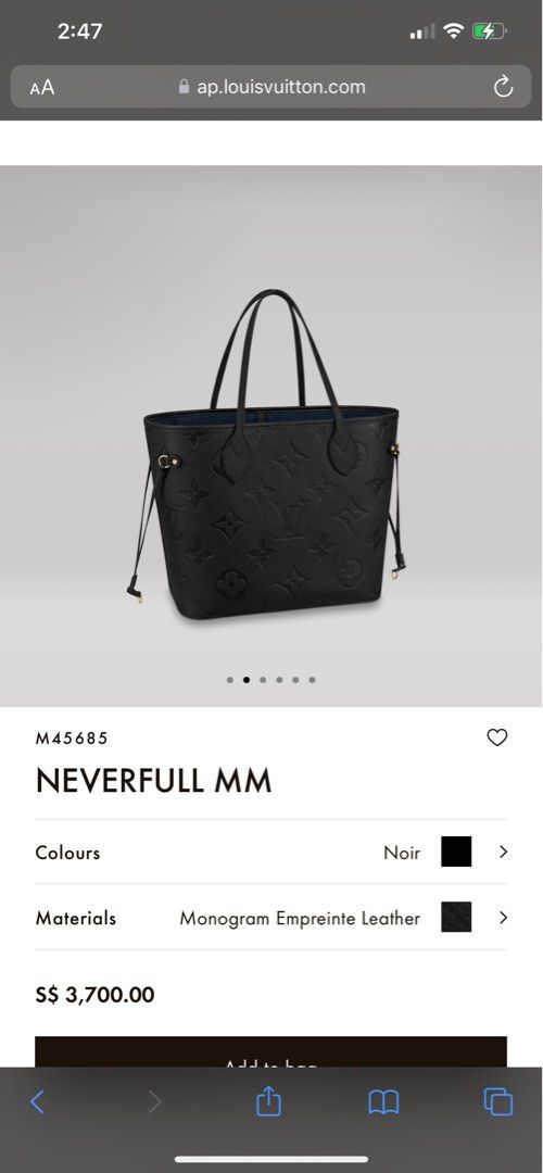 Neverfull MM Monogram Empreinte - Handbags