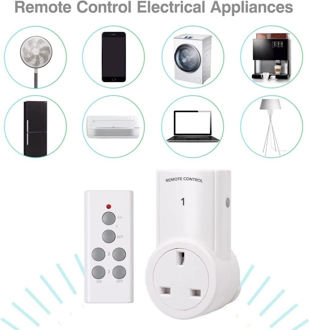 New Arrival! HBN Remote Control Plug Socket, 10A/2400W Wireless Light