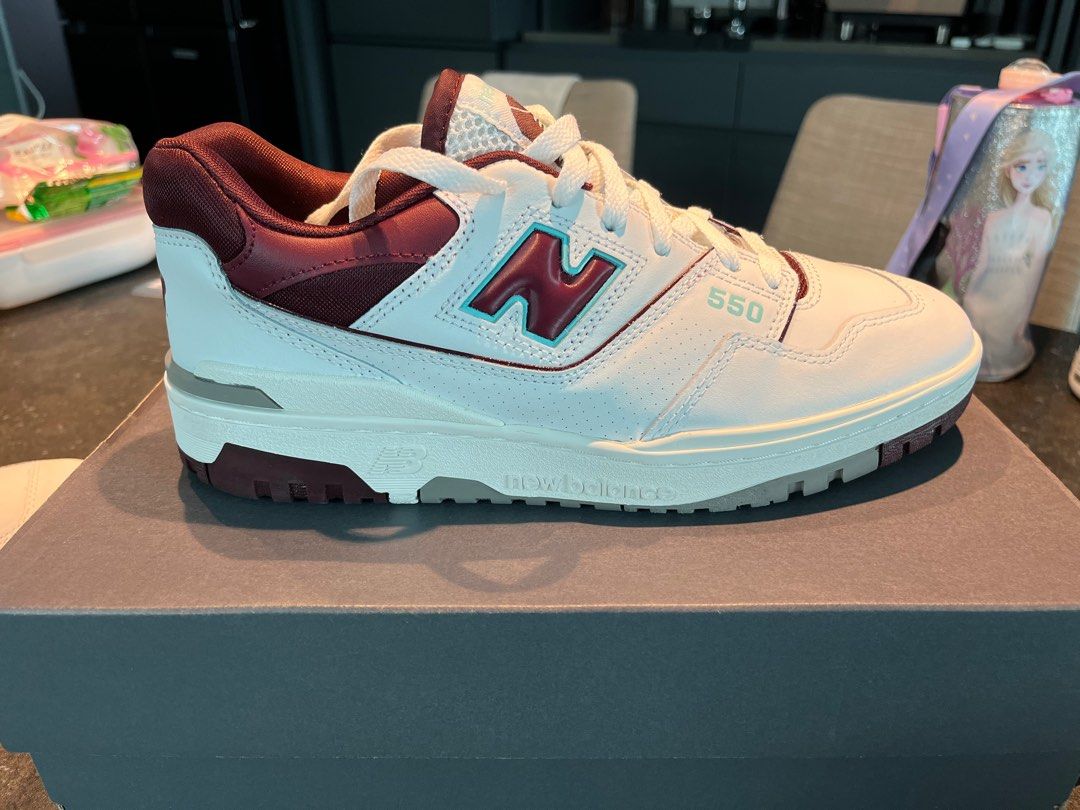 New Balance 550 Burgundy Cyan Men s Fashion Footwear Sneakers