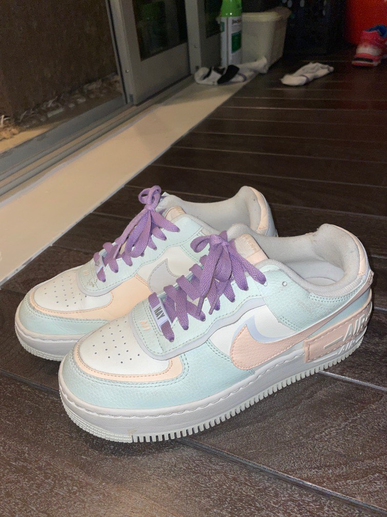 womens nike air force 1 shadow pastel ghost vandalized sage