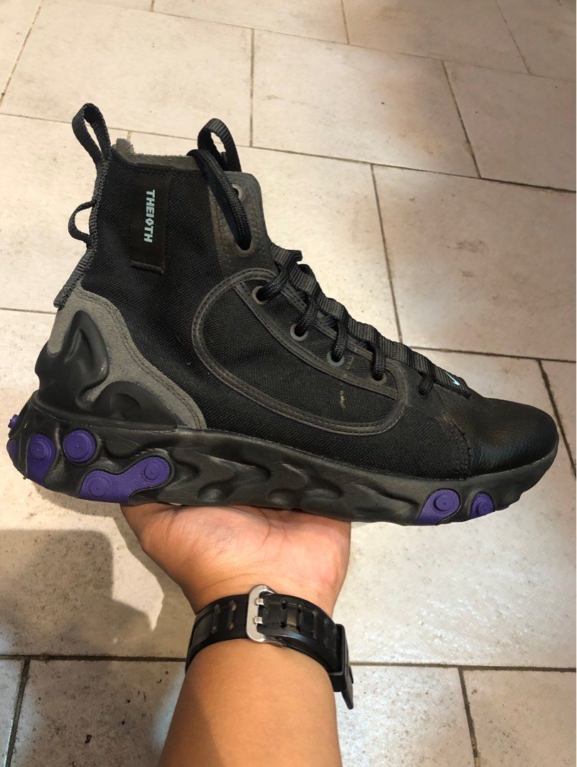 React Ianga 'Anthracite' Black/Court Purple Colorway(10 US M), Men's Footwear, on Carousell