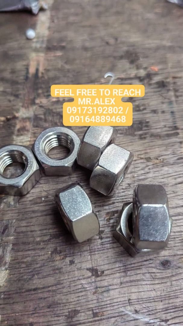 NUTS and WASHER for Threaded rod Specs M12 (304), Commercial