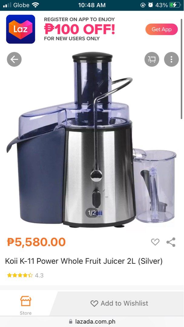 ORIGINAL KOII POWER JUICER, TV & Home Appliances, Kitchen Appliances