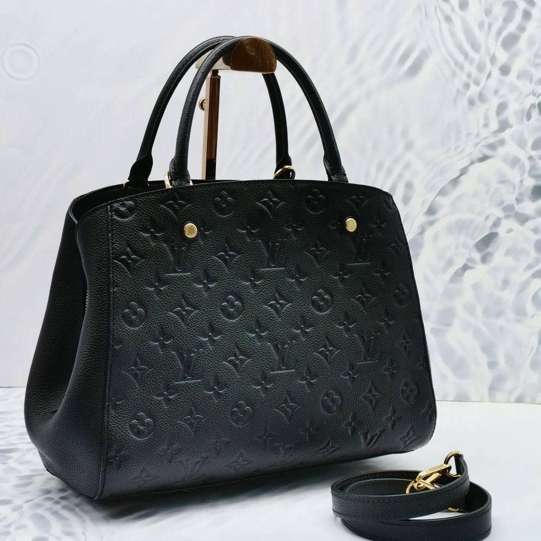 Louis Vuitton Montaigne MM Black, Monogram Empreinte Leather, GHW, Luxury,  Bags & Wallets on Carousell