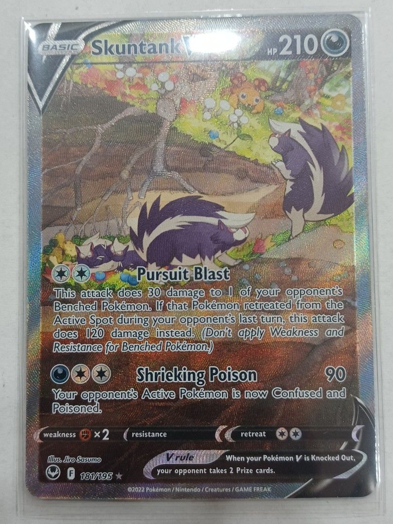 Pokemon TCG skuntank V 181/195 Alt Art, Hobbies & Toys, Toys & Games on