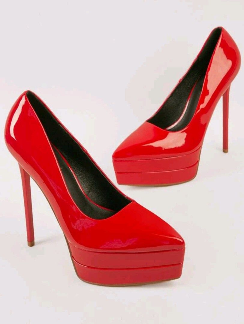 Red platform best sale stiletto heels