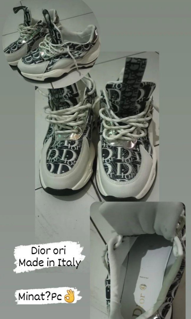 Harga dan Info Detail Produk Sepatu Sneakers Nike Dior x Air Jordan 1 High  Original Tampil Keren  Kabar Fajar