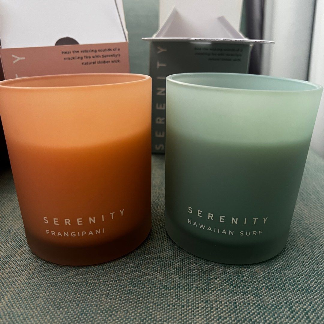Serenity Scented Candles, Furniture & Home Living, Home Fragrance on Carousell