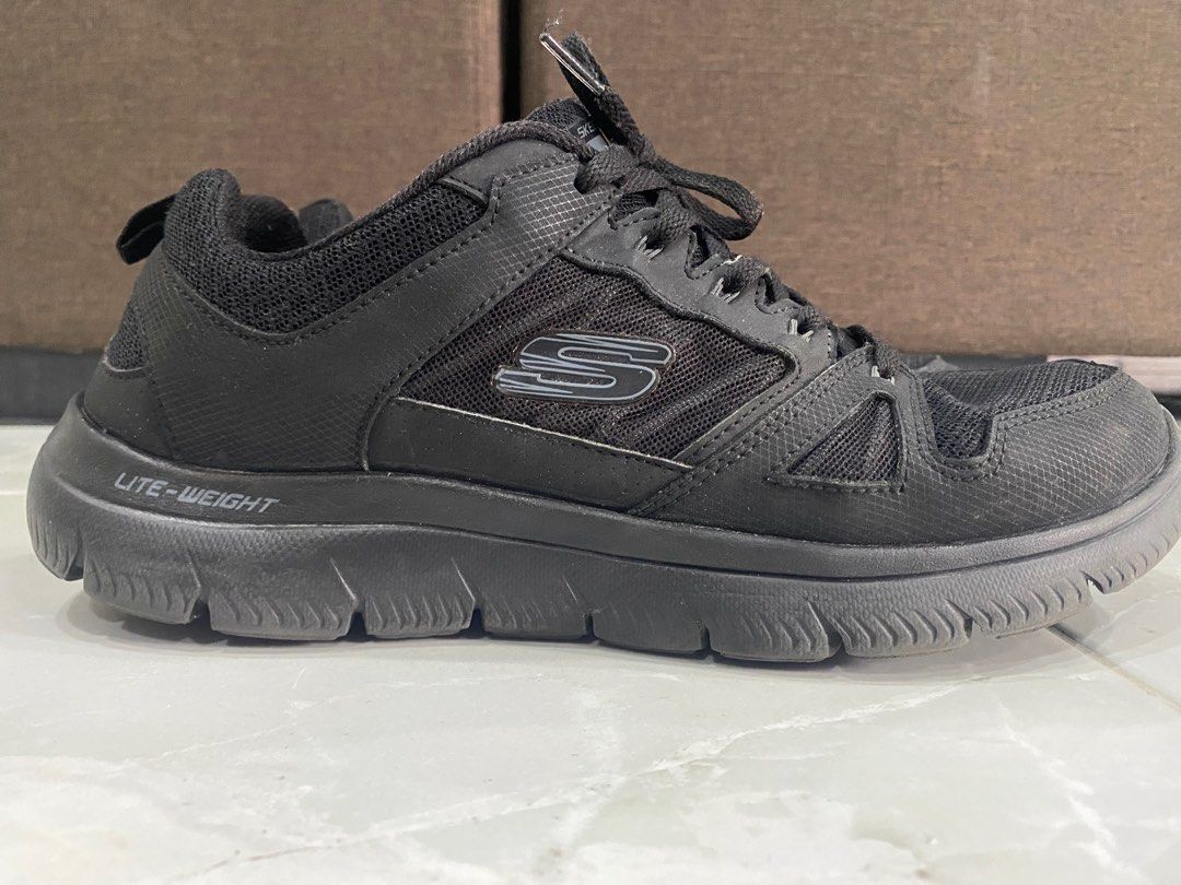 Skechers lite weight black sale