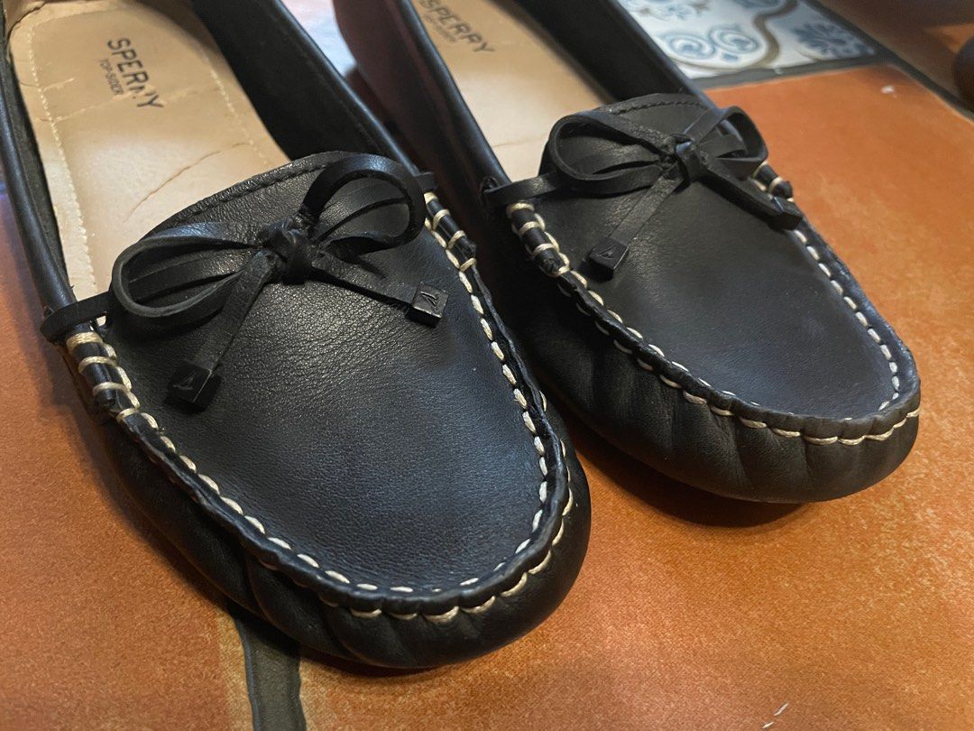 Black sperry shop top sider women's